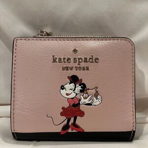 Kate Spade New York Limited Ed Disney Minnie Mouse Bifold Leather Wallet EUC